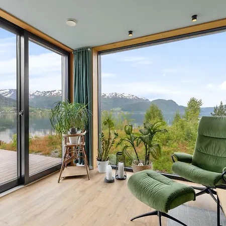 Modern House By The Fjord In Sandane, Nordfjord. *