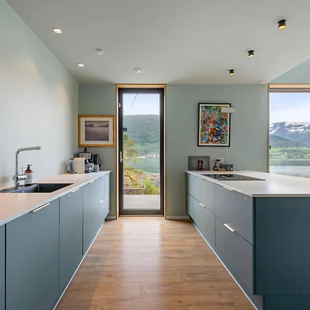 别墅 Modern House By The Fjord In Sandane, Nordfjord. 桑讷